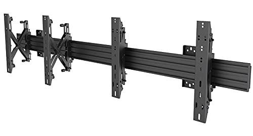 2x2 Video Wall Rail Mounting System - Pop out brackets with Microadjustments