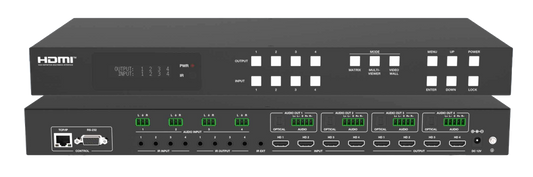 4 input 4 output - 2x2 Video Wall Processor for 4 Monitors - 4K60hz Seamless Switching