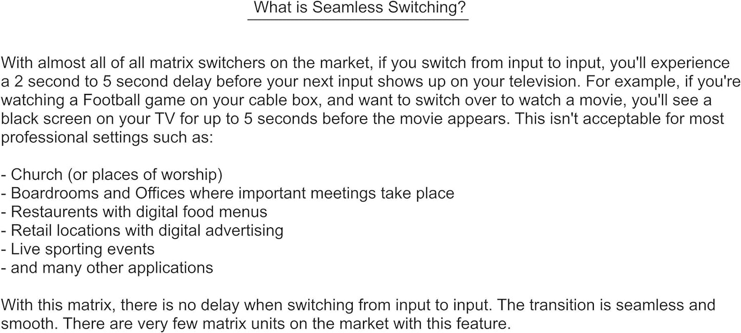 4 input 4 output - 2x2 Video Wall Processor for 4 Monitors - 4K60hz Seamless Switching