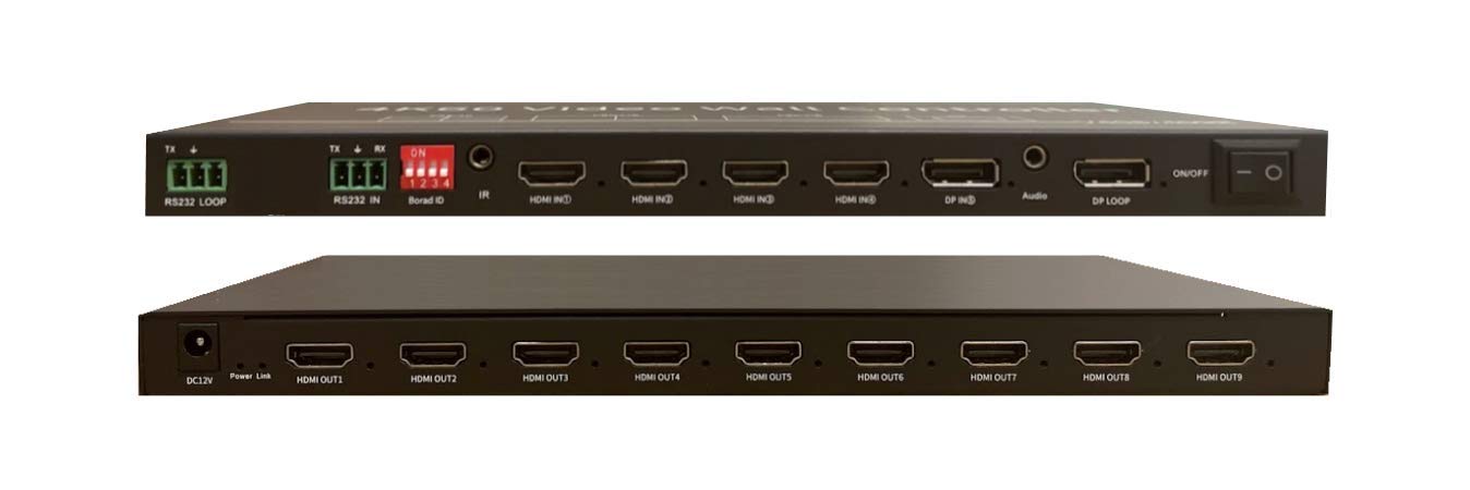 3x3 HDMI Video Wall Processor (2023 Version) HD TV 1080P Matrix Controller Splicer Splitter Display 3x2 2x2 3x1 1x3 2x3 4x2 2x4