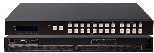 8 input 8 output - 2x4 Video Wall Processor for 8 Monitors - 4K60hz Seamless Switching