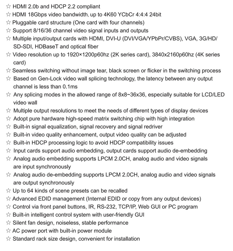 16 input 16 output HDbaseT - 16x16 Video Wall Processor for up to 16 Monitors - 4K60hz