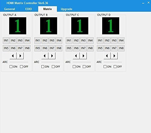 4x8 4x4 HDBT 4K HDMI Matrix SWITCHER w/ Four ETHERNET PoC RECEIVERS (CAT5e or CAT6). HDCP2.2 HDTV Routing 100M SELECTOR SPDIF Audio CONTROL4 Savant Home Automation Internet