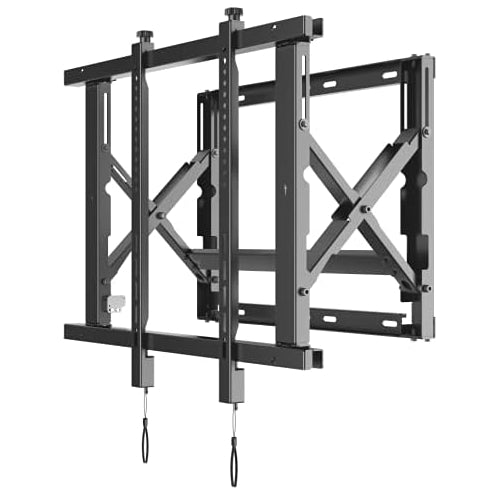 Single Video Wall Rail Mounting System - Pop out brackets with Microadjustments