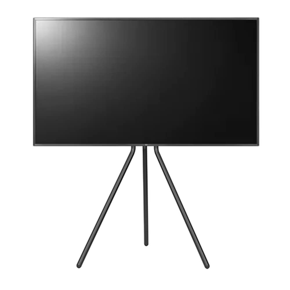 Art Easel TV Stand with Floor Tripod Base for 49-75 inch Flat Screen Televisions, Black Artistic Portable Studio Floor Stand w/Cable Ties